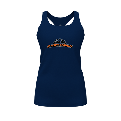 [FT0TRBNV-FYS-LOGO1] Decker Racerback Tank Top (Female Youth S, Navy, Logo 1)