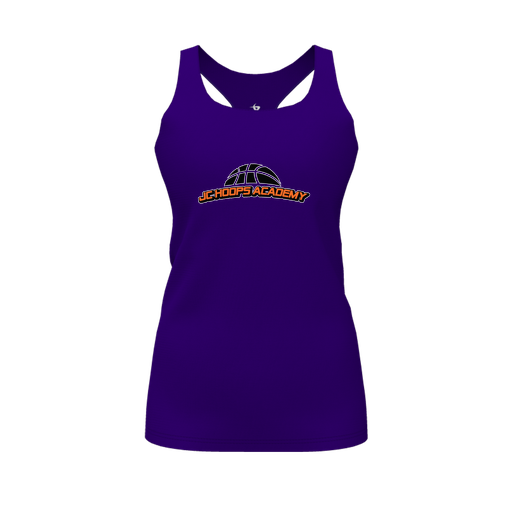 [FT0TRBPP-FYS-LOGO1] Decker Racerback Tank Top (Female Youth S, Purple, Logo 1)