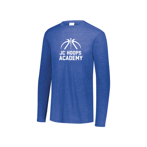 [FTLCUBRY-YS-LOGO2] Decker Youth Tri-Blend T-Shirt - Long Sleeve (Youth S, Royal, Logo 2)