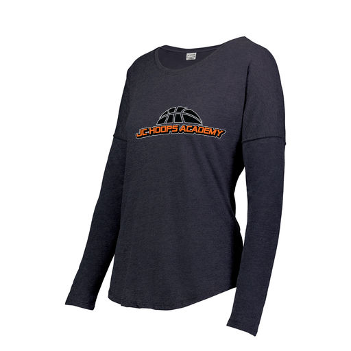 [FTLCUBNV-FAXS-LOGO1] Decker Women's Tri-Blend T-Shirt - Long Sleeve (Female Adult XS, Navy, Logo 1)